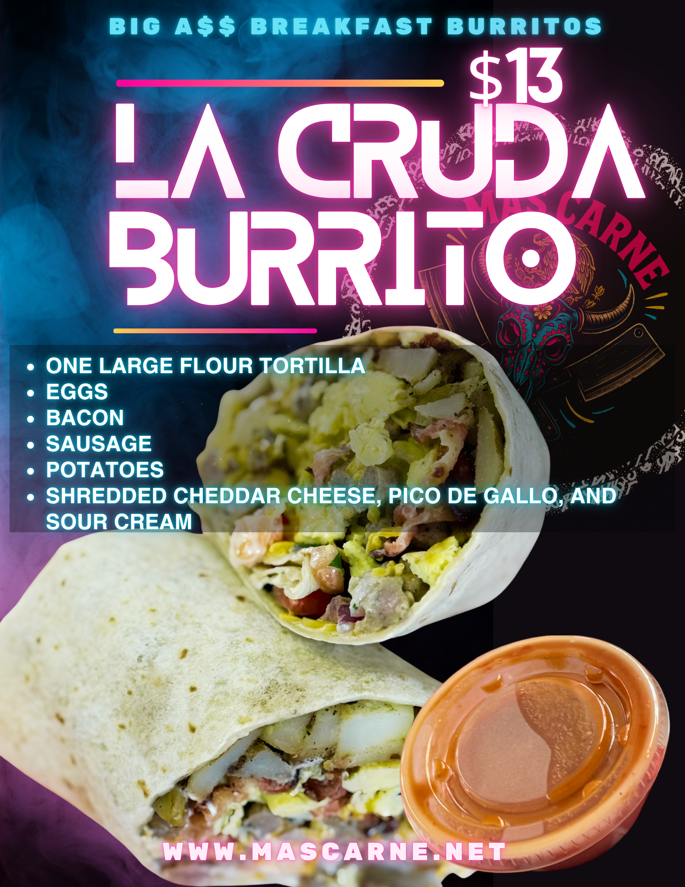 La Cruda Breakfast Burrito